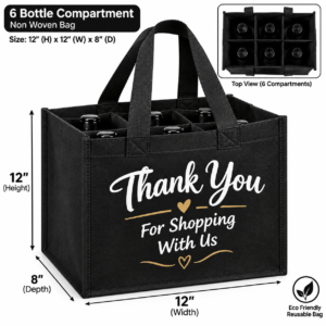 NONWOOVEN-12X12X8-SIX-BOTTLE-BLACK-NW-REUSABLE-WINEBAG-120GSM-1