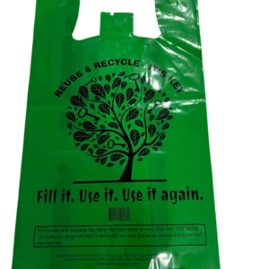 PLASTIC-REUSABLE-BAG-1/6-GREEN / BLACK-PLAST-3 MIL-RESUABLE-BAG-110