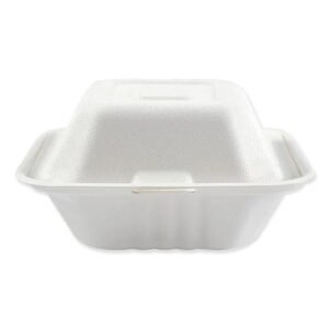 MOLDED-FIBER--6"x6"x3"-WHITE-HINGED-CONTAINER-500