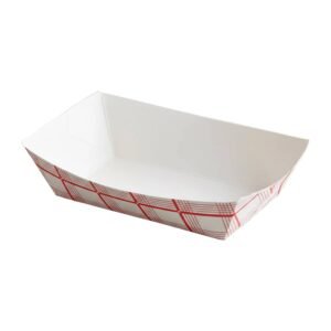 PAPER- NFT1001LB-RED-PLAID-FOOD-TRAY