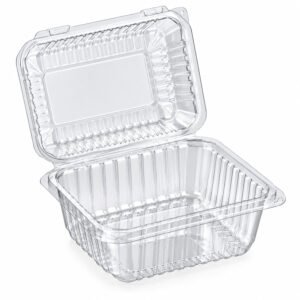 PLASTIC-6x6x3-PLAST-CL-CONT-GENP-1COMP-HINGED-CLX225A-300