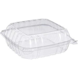 PLASTIC-8x8x3-PLAST-CL-CONT-DART-1COMP-HINGED-C90PST1-250