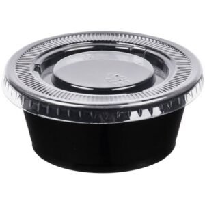PORTION-CUPS & LIDS- 3.25oz-BLACK-PORTION-CUP-2500
