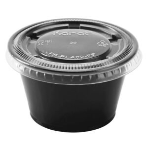 PORTION-CUPS & LIDS- 4oz-BLACK-PORTION-CUP-2500